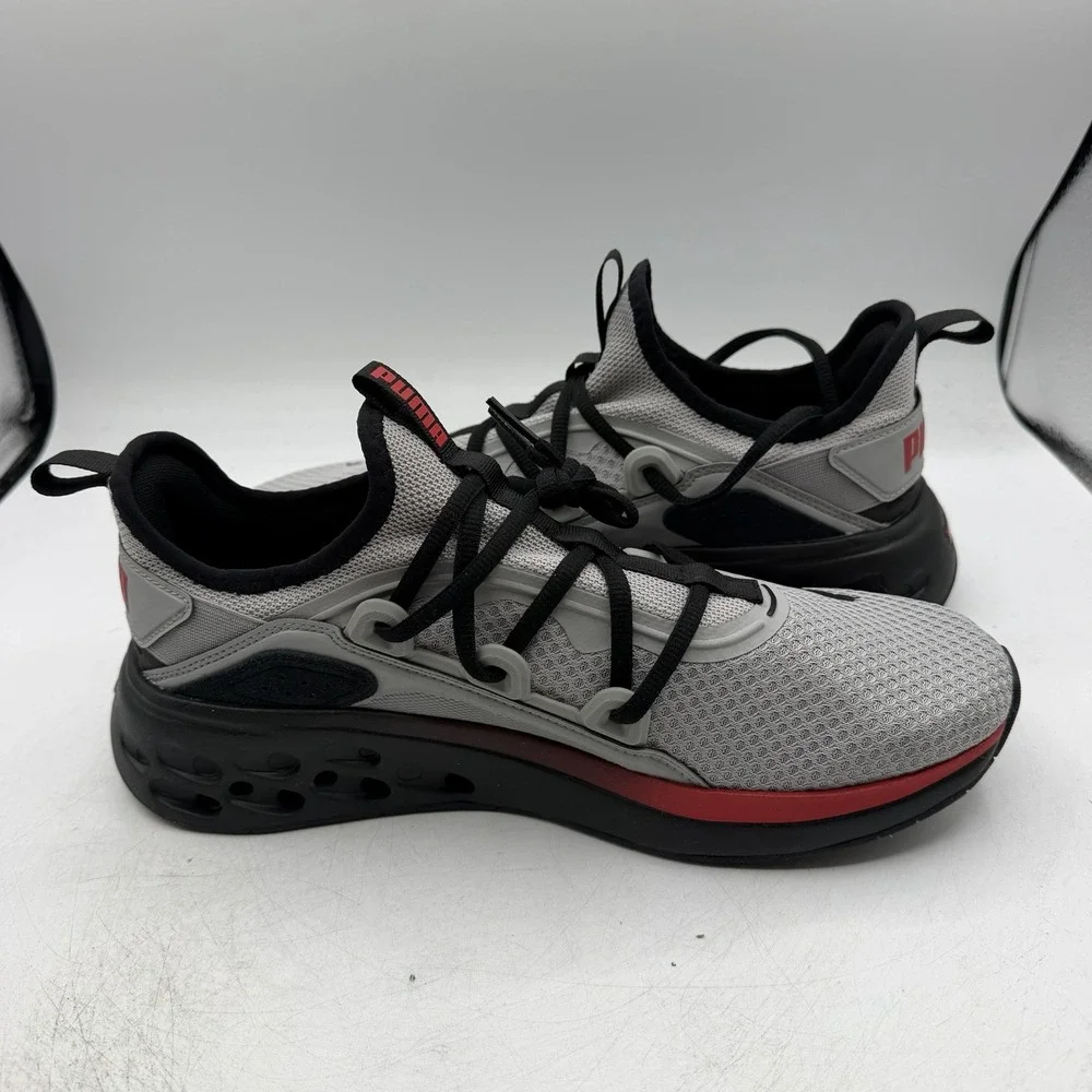 Puma Softride Frequence Street Shoes Mens Sz 10 Grey Red Sneakers 311727-05
